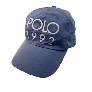 Polo Ralph Lauren Isle Blue Polo 1992 Chino Baseball Cap 6 Panel Adjustable OSFM